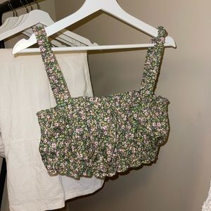 Zara cropped floral top